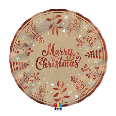 PARTY PIATTI NATALE KRAFT 30cm 6pz