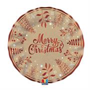 PARTY PIATTI NATALE KRAFT 25cm 6pz