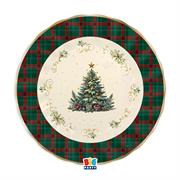 PARTY PIATTI NATALE TARTAN 25cm 6pz