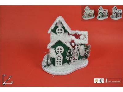 CASETTA C/LUCE NEVE 20cm