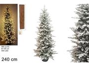 ALBERO SLIM INNEVATO IN PVC 240cm C/450 LED 990 PUNTE
