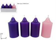 CANDELE AVVENTO 4pz 5x10cm