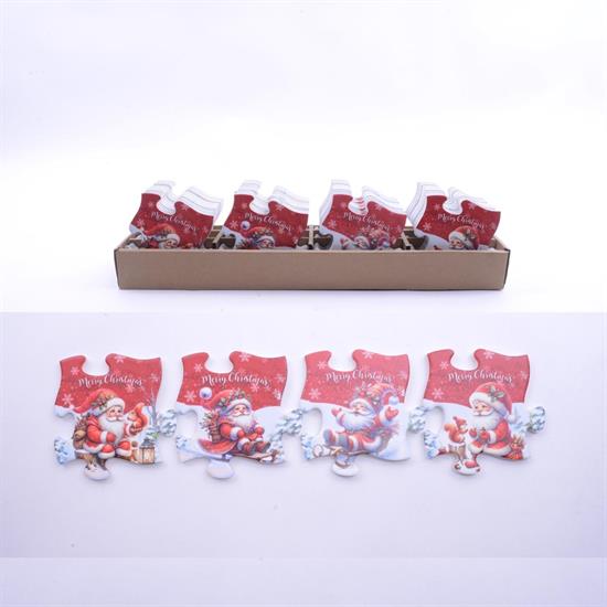 SOTTOBICCHIERE NATALE PUZZLE CERAMICA ASS.