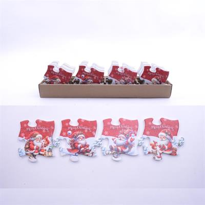 SOTTOBICCHIERE NATALE PUZZLE CERAMICA ASS.