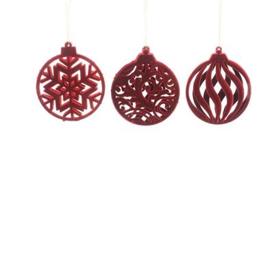 PENDENTE FLOCCATO BORDEAUX 12cm ASS.