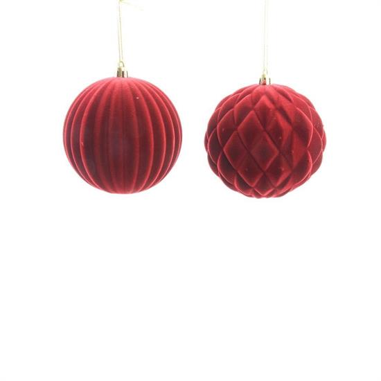 PALLA FLOCCATA BORDEAUX 10cm ASS.