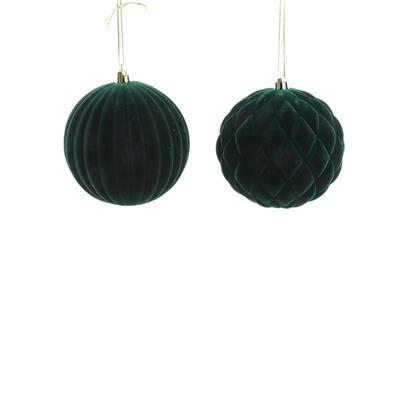 PALLA FLOCCATA VERDE 10cm ASS.