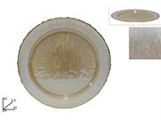 PIATTO VETRO C/BORDO ORO 40cm