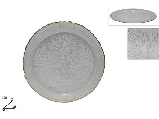 PIATTO VETRO TRASPARENTE 28cm