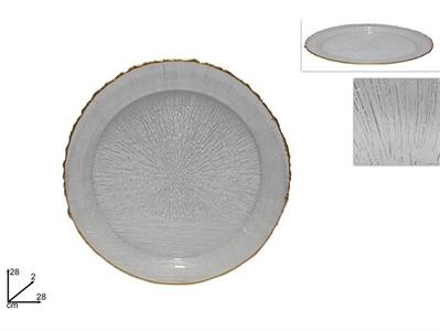 PIATTO VETRO TRASPARENTE 28cm