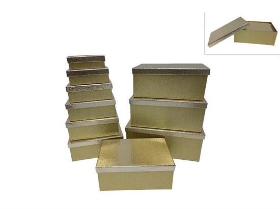 SCATOLA GLITTER ORO 31x20 H.13