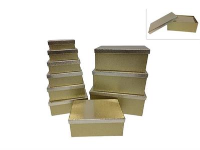 SCATOLA GLITTER ORO 31x20 H.13