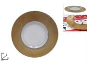 PIATTO VETRO 33cm ORO