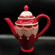 TEIERA ROSSA MERLETTO 23cm