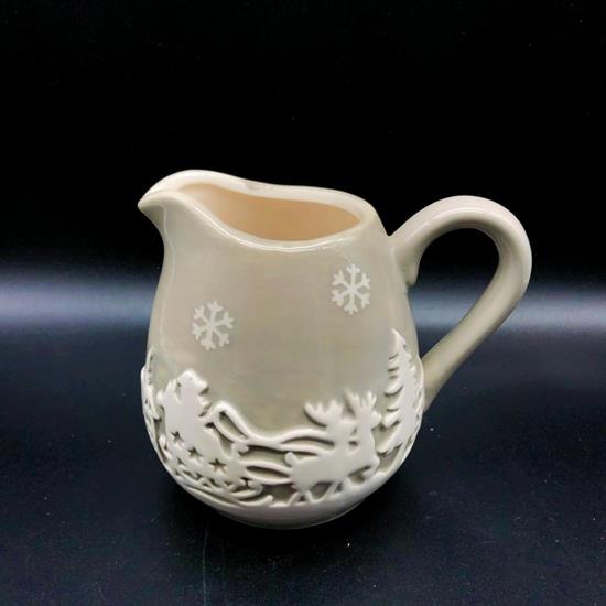 VASO LATTIERA NATALE GRIGIO 12cm .m