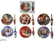 PIATTO NATALE C/PALETTA 27cm
