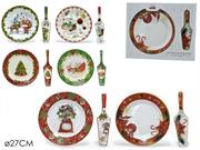 PIATTO NATALE C/PALETTA 27cm