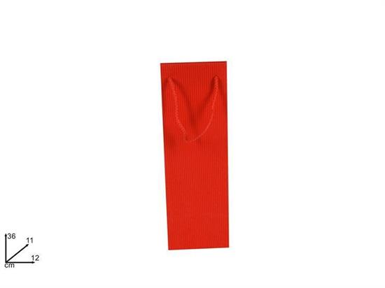SHOPPER RIGATA ROSSO 36x12