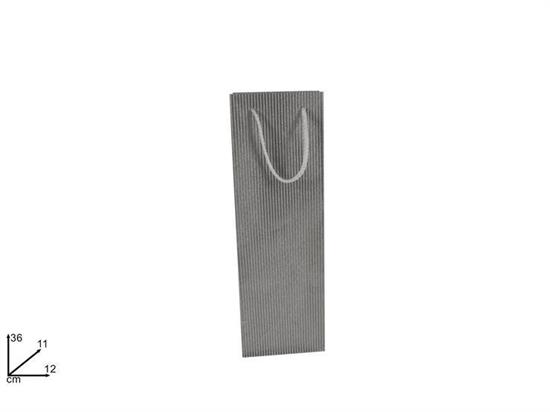 SHOPPER RIGATA SILVER 36x12