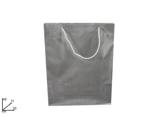 SHOPPER RIGATA SILVER 42x33