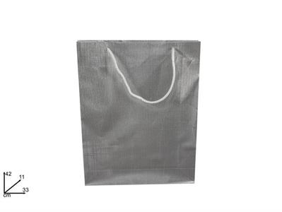 SHOPPER RIGATA SILVER 42x33