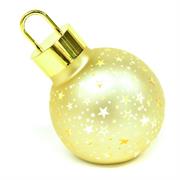 PALLA NATALE VETRO ORO C/LUCI 18x12x14cm