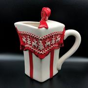 BROCCA BIANCA DECORO ROSSO ST 23cm