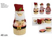 SET 3 SCATOLE NATALE TONDE - snowman