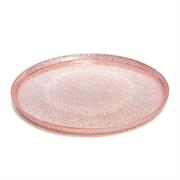 PIATTO VASSOIO VETRO ROSA 28cm