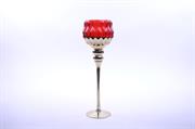 CALICE PORTACANDELA ORO/ROSSO 40cm