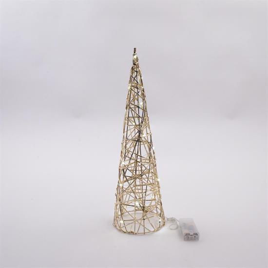 ALBERO CONO METALLO 40cm 20 LUCI