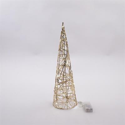 ALBERO CONO METALLO 40cm 20 LUCI