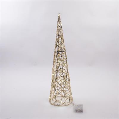 ALBERO CONO METALLO 60cm 30 LUCI
