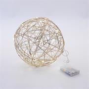 PALLA ORO METALLO 25cm C/30 LUCI