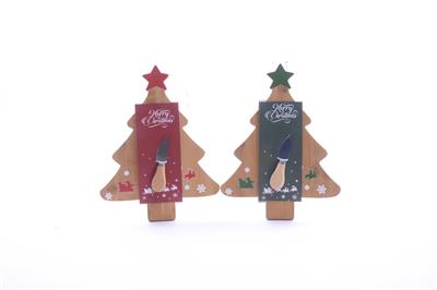 TAGLIERE FORMA ALBERO C/UTENSILE 33x25cm