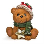 BASE ALBERO ORSO CON STELLA H.35cm POLIRESINA