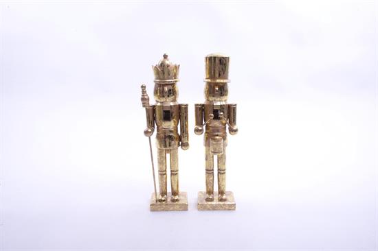 SOLDATINO ORO IN LEGNO FOGLIA ORO 36cm