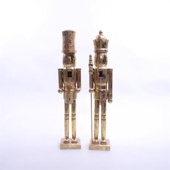 SOLDATINO ORO IN LEGNO FOGLIA ORO 55cm