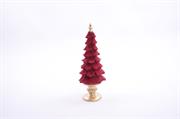 ALBERO RESINA FLOCCATO ROSSO 30cm