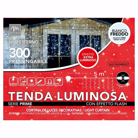 TENDA 300 FLASHLED BIANCO FREDDO 5xH.1mt X ESTERNO PROLUNGABILE