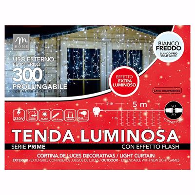 TENDA 300 FLASHLED BIANCO FREDDO 5xH.1mt X ESTERNO PROLUNGABILE