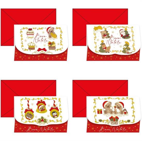 BIGLIETTO NATALE P/SOLDI TENERO ORSETTO