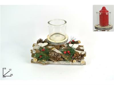 PORTACANDELA TRONCHETTI 19cm 1 POSTO