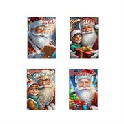BIGLIETTO NATALE BABBO LIBRO