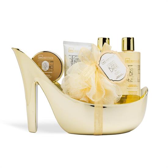 SET SCENTED BATH SHOE 5pz GOLD HEEL