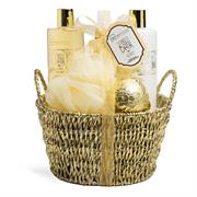 SET SCENTED SCENTED BATH GOLD BASKET GIFT SET