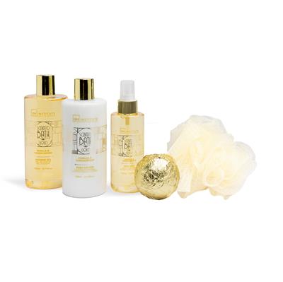 SET SCENTED SCENTED BATH GOLD BASKET GIFT SET