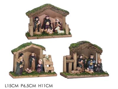 CAPANNA C/NATIVITA' H.11cm