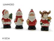 PERSONAGGIO NATALE 15cm C/LUCE