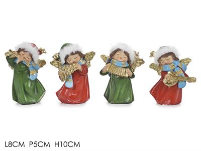 ANGELO 10cm VESTITO ROSSO/VERDE